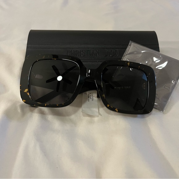 New Christian Dior "Wildior S3U" square sunglasses $470 Brown and Gray - Picture 3 of 16